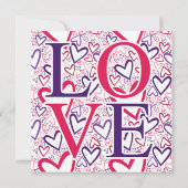 L O V E Valentijnsdag viering Kaart (Achterkant)