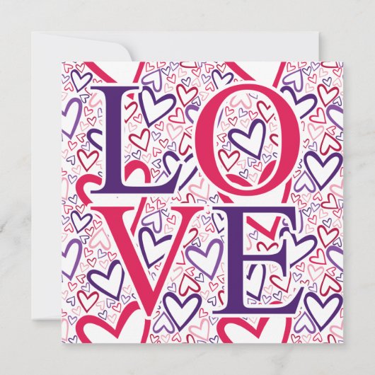 L O V E Valentijnsdag viering Kaart (Achterkant)