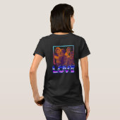L.O.V.E. Zwart T-shirt - Vrouwen (Achterkant volledig)