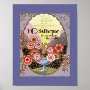l Odalisque Perfume Label Poster