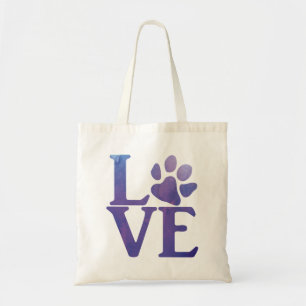 L-paw-VE klassieke Waterverf Paars Tote Bag
