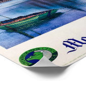  L. Pecheuy 1930 Mont Daint Michel Travel Poster (Hoek)