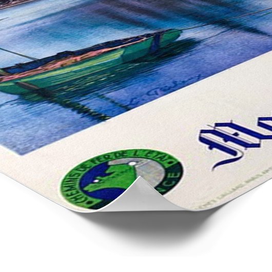  L. Pecheuy 1930 Mont Daint Michel Travel Poster (Hoek)