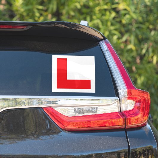 L-plaat leerling bestuurder sticker (Auto Zijkant)