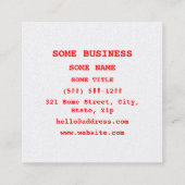 L-plaat leerling bestuurder / vrijgezellenfeest vierkante visitekaartje (Achterkant)