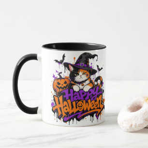 L&S Gelukkig Halloween Heks Schotse Kat Mok