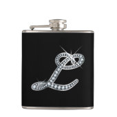 L Script "Diamond Bling"-fles Heupfles (Voorkant)