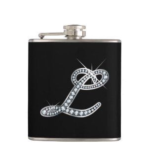 L Script "Diamond Bling"-fles Heupfles