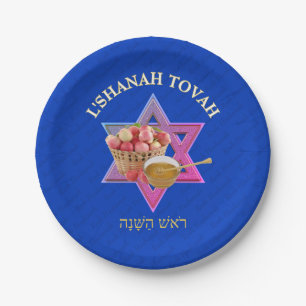 L SHANAH TOVAH Joods nieuwjaar Papieren Bordje
