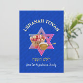 L SHANAH TOVAH | Rosh Hashanah Feestdagenkaart (Staand voorkant)