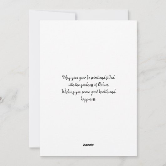 L SHANAH TOVAH | Rosh Hashanah Feestdagenkaart (Achterkant)