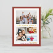 L' Shanah Tovah Rosh Hashanah Photo Collage  Feestdagenkaart (Staand voorkant)