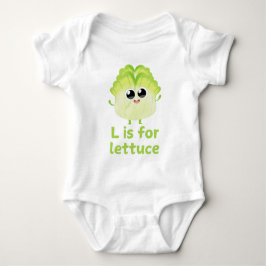 L staat voor SLA Green Veggie Alphabet L Romper