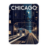 L Train Chicago Illinois Travel Magneet (Verticaal)