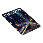 L Trein Chicago Illinois Reizen Magneet (Rechterzijde)