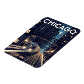 L Trein Chicago Illinois Reizen Magneet (Linkerzijde)