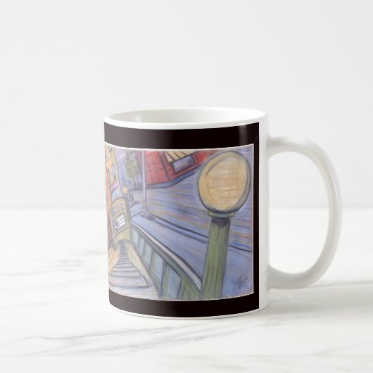 L trein stop in Bedford ave. Koffiemok (Rechts)