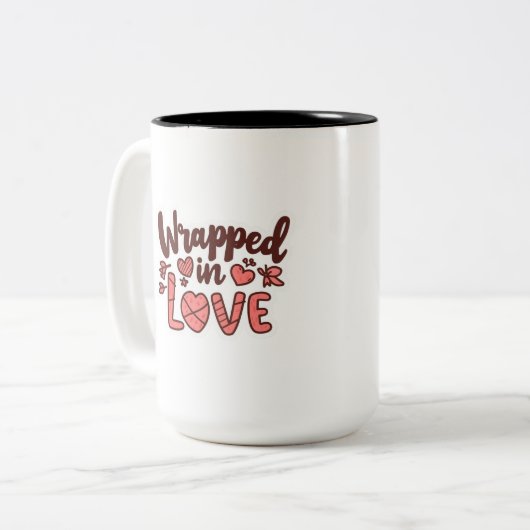 l tweekleurige koffiemok (Voorkant links)