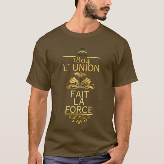 L' UNION FAIT LA FORCE (GOLD) T-SHIRT (Voorkant)
