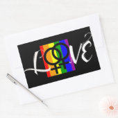 L♀VE BUMPERSTICKER RECHTHOEKIGE STICKER (Envelop)