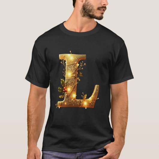 L Verlichte Kerst Decoratie T-shirt (Voorkant)