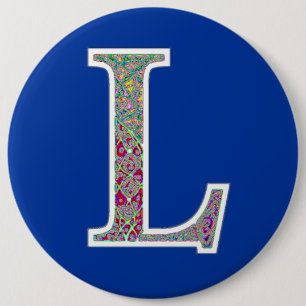 L Verlichte monogram knop Ronde Button 6,0 Cm