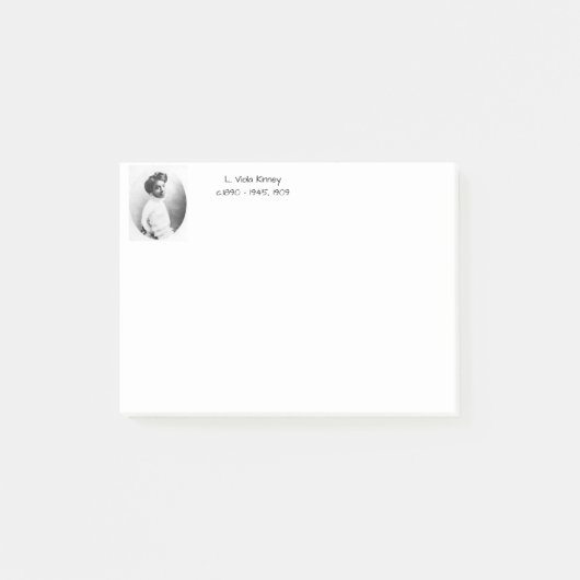 L. Viola Kinney 1909 Post-it® Notes (Voorkant)