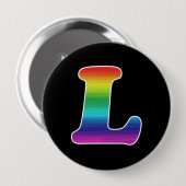 L VOOR DE LESBIAANSE PRIJS RONDE BUTTON 4,0 CM (Voorkant /achterkant)
