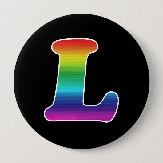 L VOOR DE LESBIAANSE PRIJS RONDE BUTTON 4,0 CM (Voorkant)