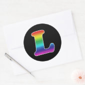 L VOOR LESBISCHE TROTS RONDE STICKER (Envelop)
