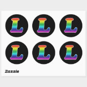 L VOOR LESBISCHE TROTS RONDE STICKER (Vel)