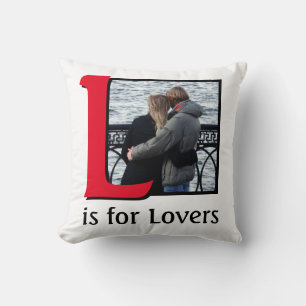 L voor Lovers Kussen