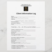 L.W.H. Properties, LLC. Logboek client-info Flyer (Voorkant)