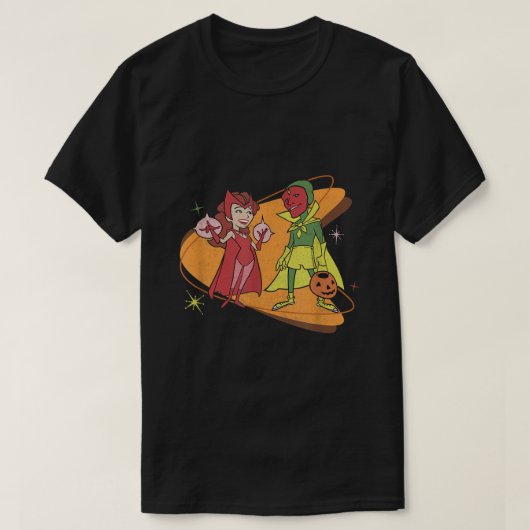 l WandaVision Scarlet Witch Vision Retro 50s T-shirt (Design voorkant)