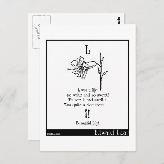 L was een leugenaar briefkaart (Voorkant / Achterkant)