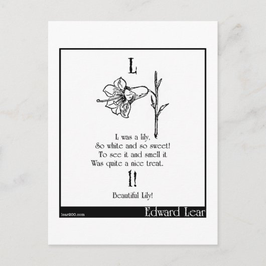 L was een leugenaar briefkaart (Voorkant)