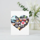 l ZEE GLAS LOVE Briefkaart (Staand voorkant)