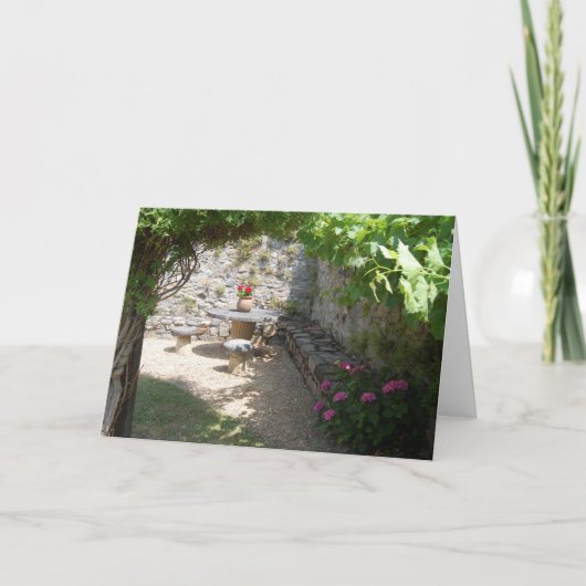 La à van de V.N. jardin française Feestdagen Kaart (Voorkant)