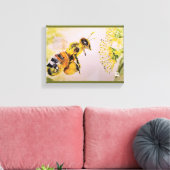 la abeja y la flor canvas afdruk (Insitu (Woonkamer))