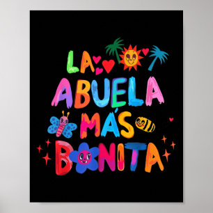 La Abuela Más Bonita Mom Schattige Oma Moederdag Poster