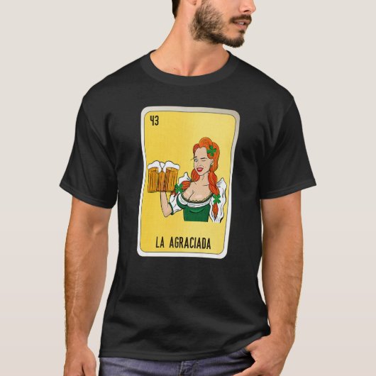 La Agraciada Mexican Slang Lottery Bingo Cards   T-shirt (Voorkant)