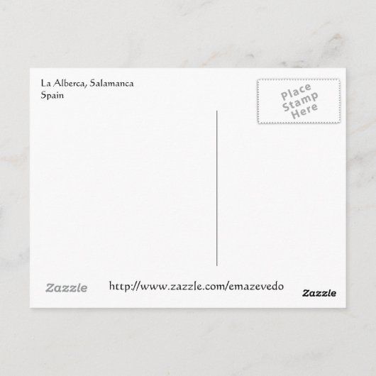 La Alberca, Salamanca Briefkaart (Achterkant)