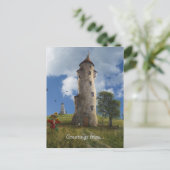 La Aldea, groeten van... | Surreal Village Briefkaart (Staand voorkant)