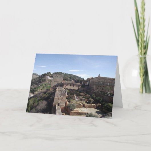 La Alhambra, Granada, Spanje Kaart (Voorkant)