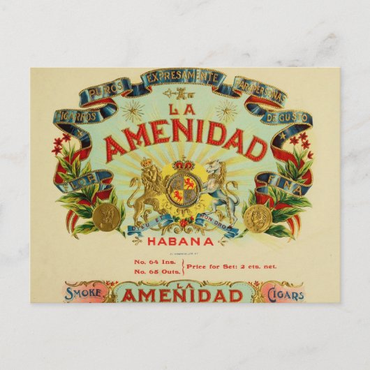 La Amenidad Cigars Briefkaart (Voorkant)