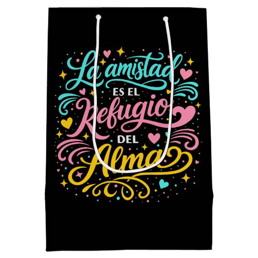 La amistad es el refugio del alma medium cadeauzakje (Achterkant)