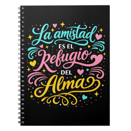 La amistad es el refugio del alma notitieboek (Voorkant)