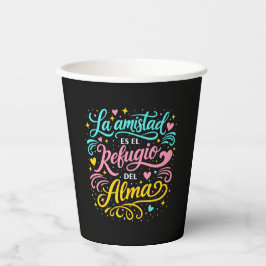 La amistad es el refugio del alma papieren bekers