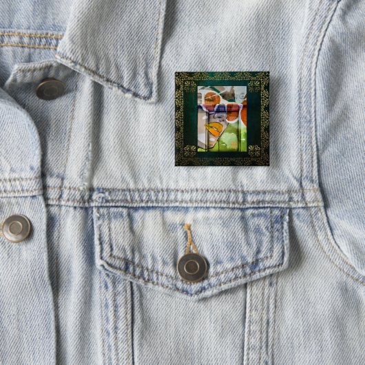 LA Art2-Button Vierkante Button 5,1 Cm (In situ)