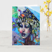 LA Art Wenskaart Kaart (Gele Bloem)